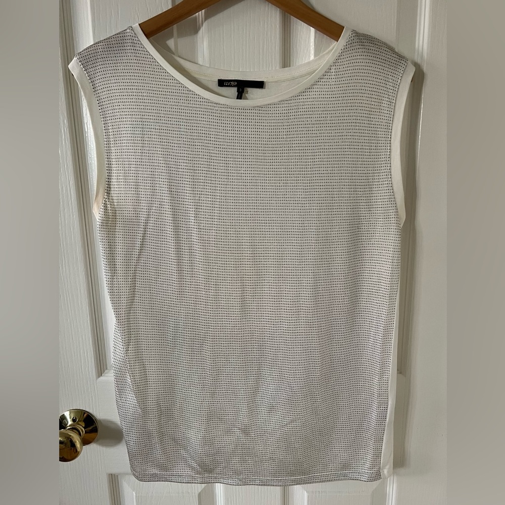 Maje 🪩 top with glitter front, size: 3